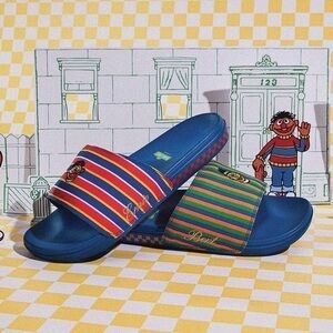 Vans Sesame Street La Costa Limited Edition Bert Ernie Classic Slide Sandals NWT